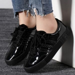 adidas sambarose black patent
